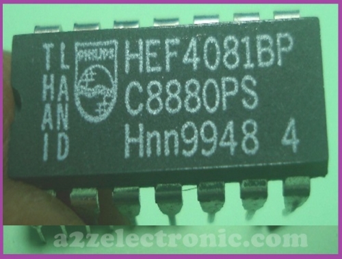 CMOS QUAD 2-INPUT AND GATE DIL14 HEF4081BP PHILIPS 2 CIRCUITS INTEGRES 